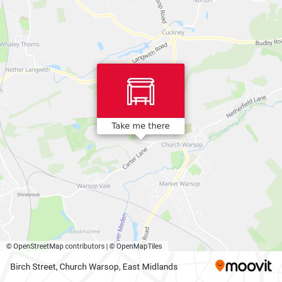 Birch Street, Church Warsop map
