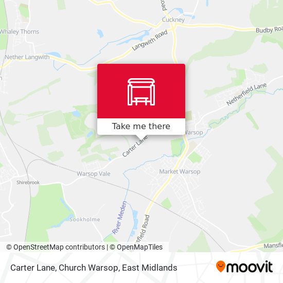 Carter Lane, Church Warsop map