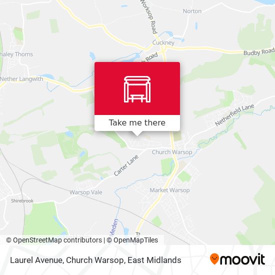 Laurel Avenue, Church Warsop map