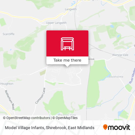 Model Village Infants, Shirebrook map