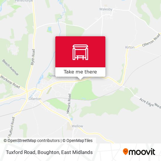 Tuxford Road, Boughton map