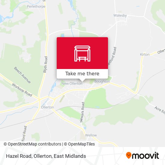 Hazel Road, Ollerton map