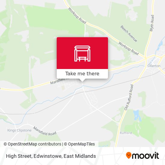 High Street, Edwinstowe map