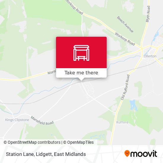 Station Lane, Lidgett map