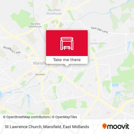 St Lawrence Church, Mansfield map