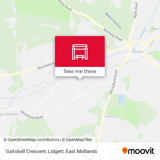 Gaitskell Crescent, Lidgett map