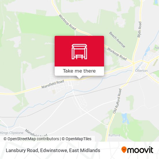 Lansbury Road, Edwinstowe map