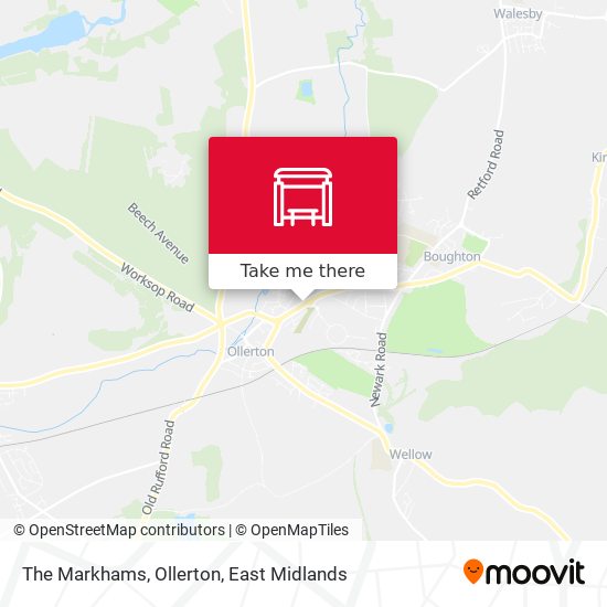 The Markhams, Ollerton map