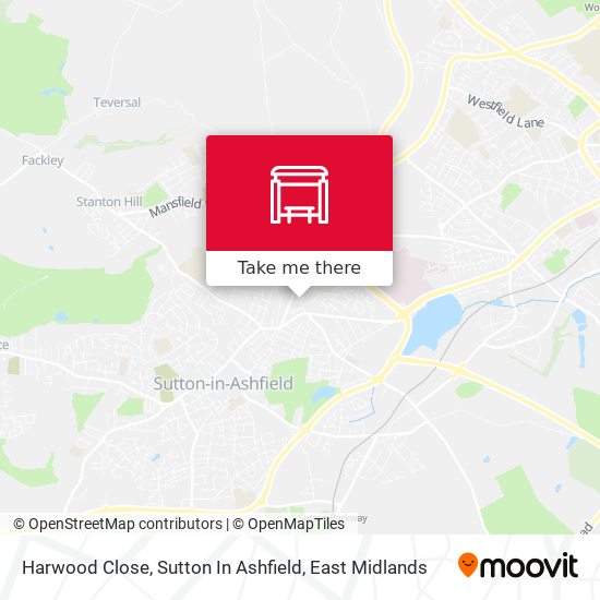 Harwood Close, Sutton In Ashfield map
