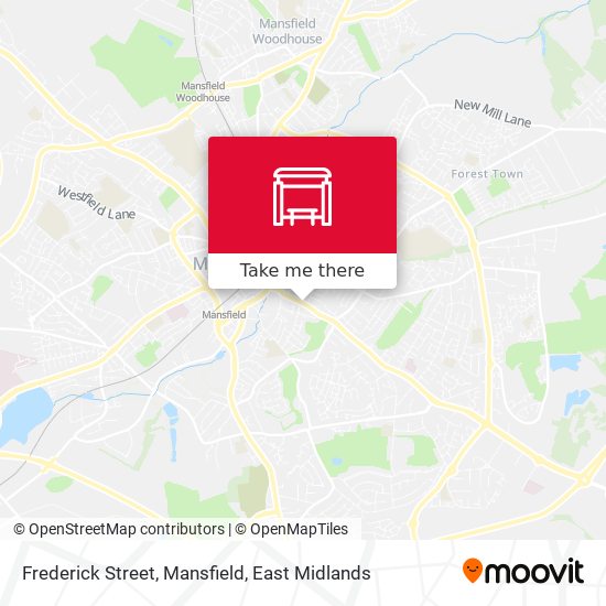 Frederick Street, Mansfield map