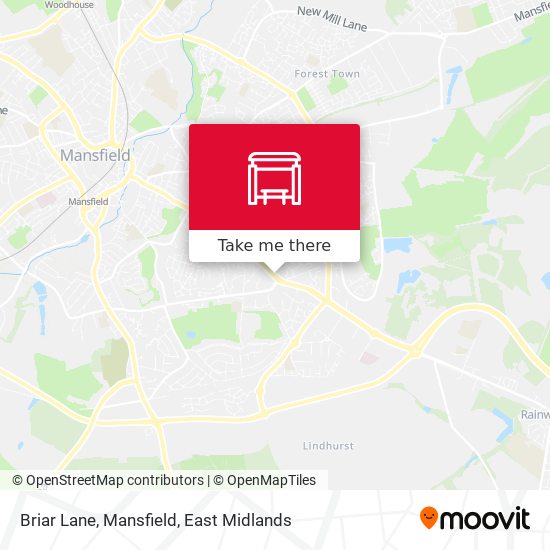 Briar Lane, Mansfield map