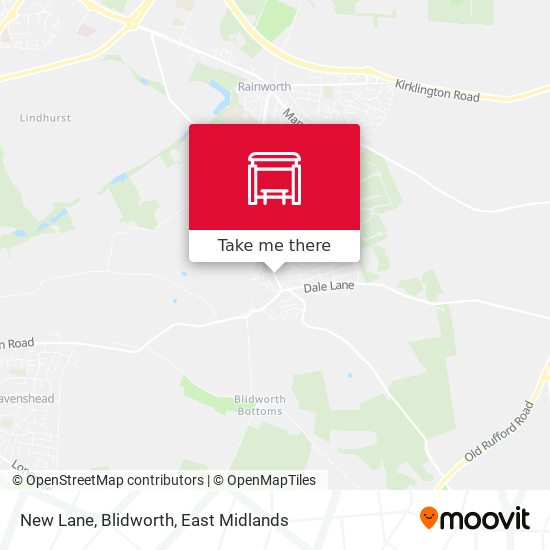 New Lane, Blidworth map
