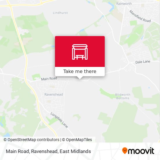 Main Road, Ravenshead map