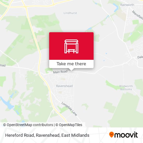 Hereford Road, Ravenshead map