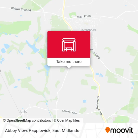 Abbey View, Papplewick map