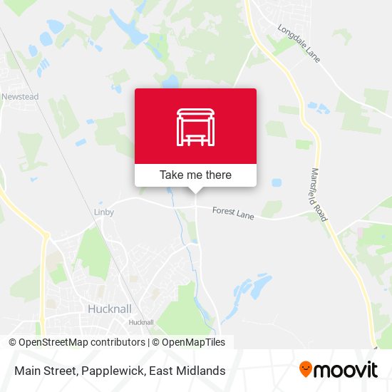 Main Street, Papplewick map