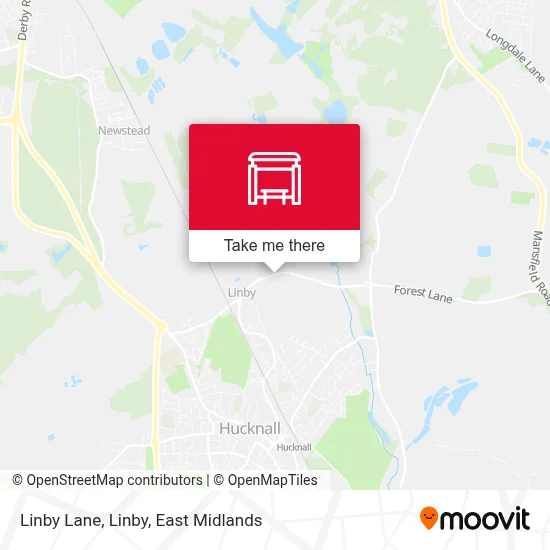 Linby Lane, Linby map