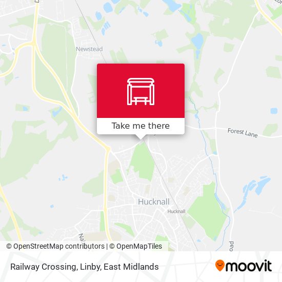 Railway Crossing, Linby map