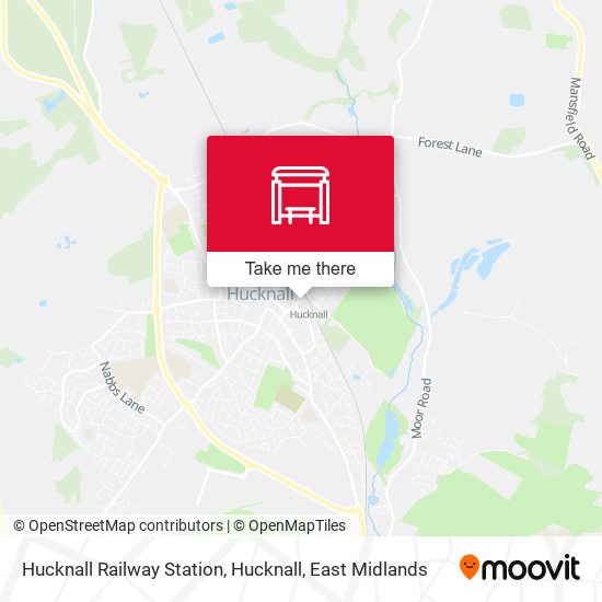 Hucknall Railway Station, Hucknall map