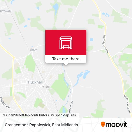 Grangemoor, Papplewick map