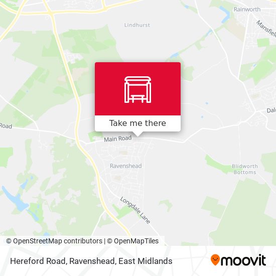 Hereford Road, Ravenshead map