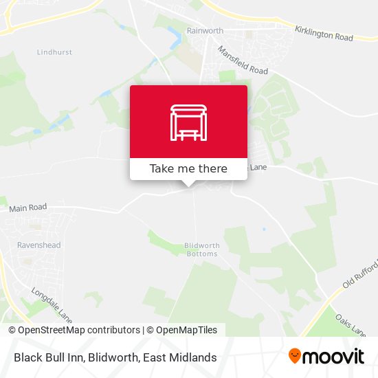Black Bull Inn, Blidworth map