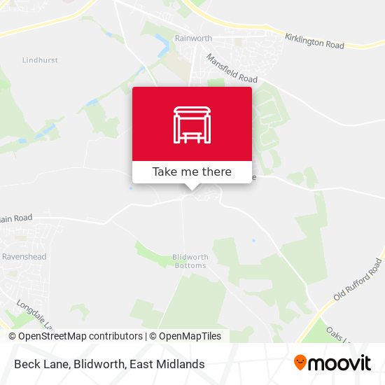 Beck Lane, Blidworth map