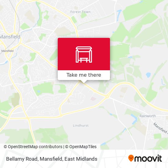 Bellamy Road, Mansfield map