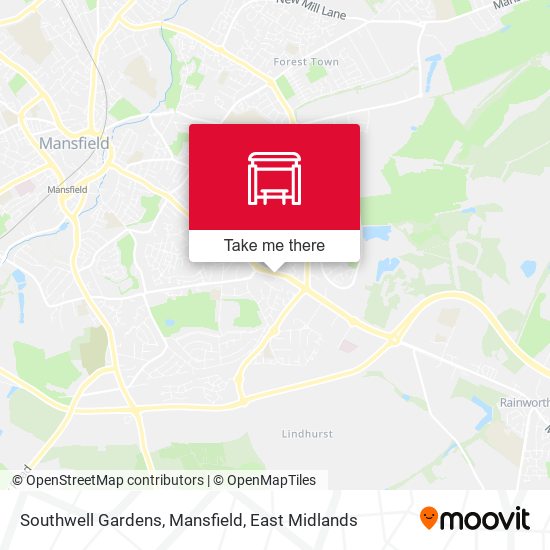 Southwell Road West, Mansfield map