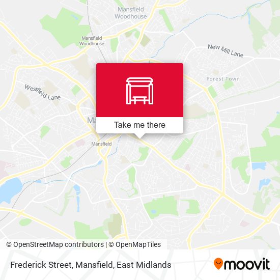Frederick Street, Mansfield map
