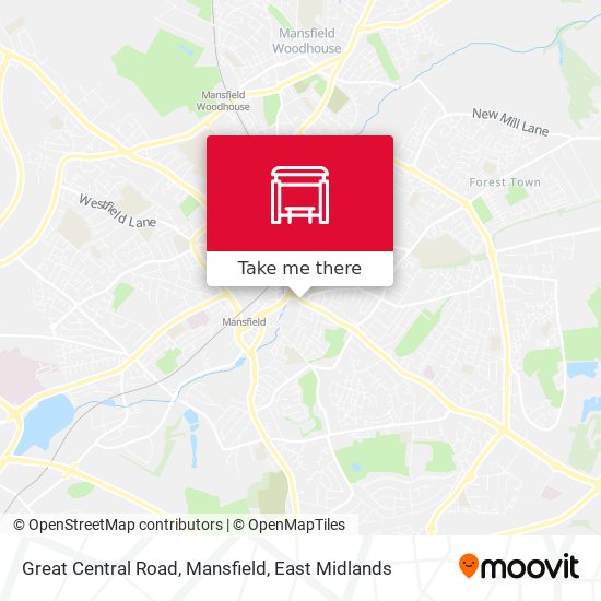 Great Central Road, Mansfield map