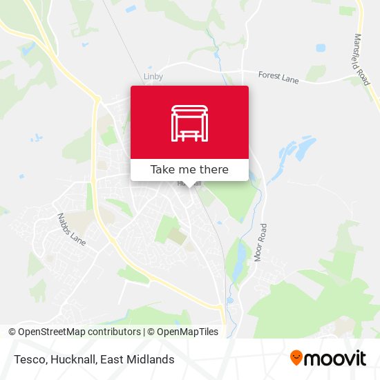 Tesco, Hucknall map