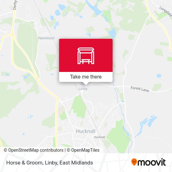 Horse & Groom, Linby map