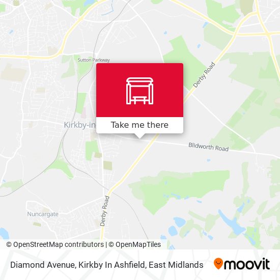 Diamond Avenue, Kirkby In Ashfield map