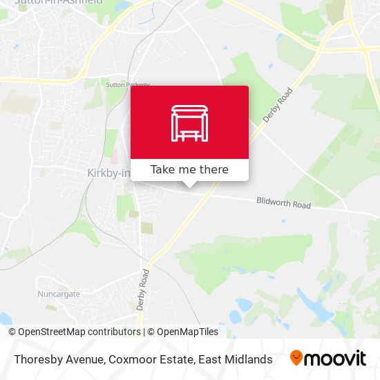 Thoresby Avenue, Coxmoor Estate map