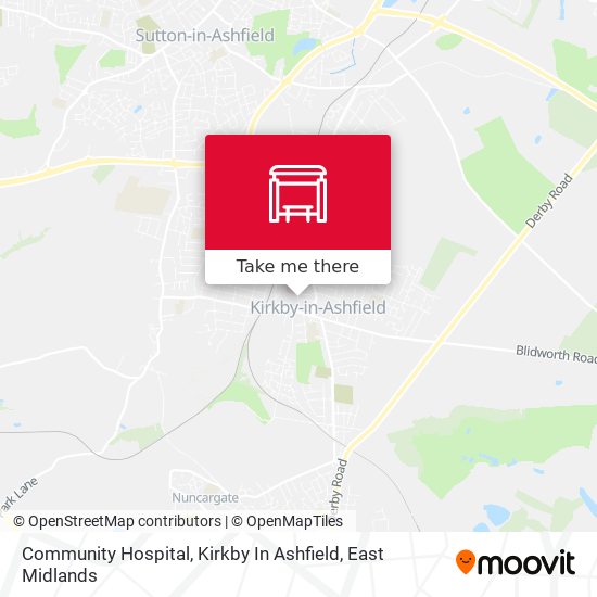 Community Hospital, Kirkby In Ashfield map