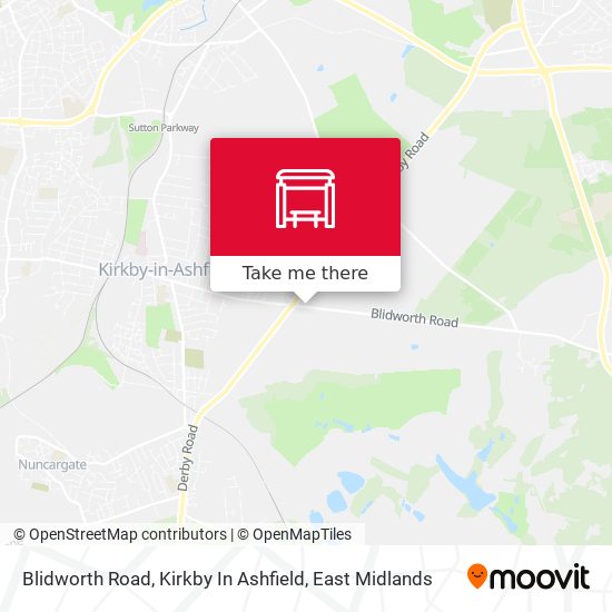 Blidworth Road, Kirkby In Ashfield map