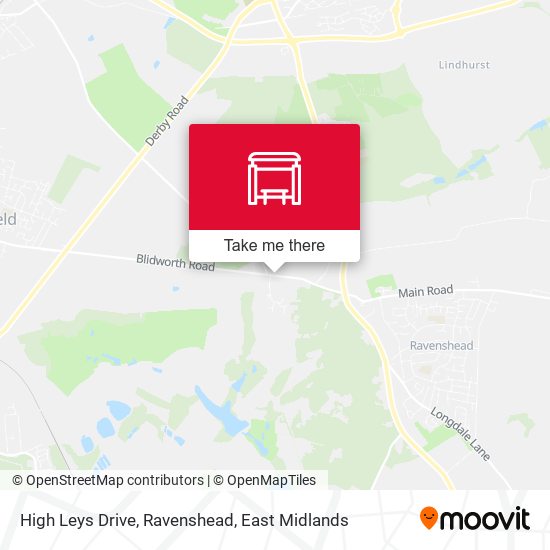 High Leys Drive, Ravenshead map