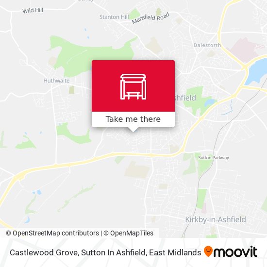 Castlewood Grove, Sutton In Ashfield map