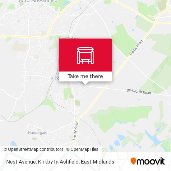 Nest Avenue, Kirkby In Ashfield map