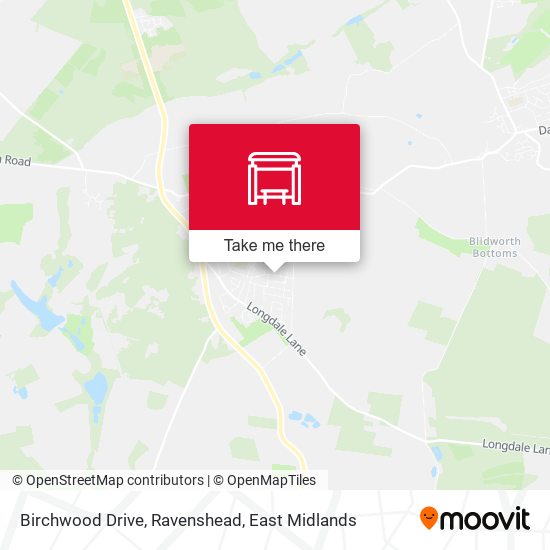 Birchwood Drive, Ravenshead map