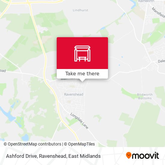 Ashford Drive, Ravenshead map