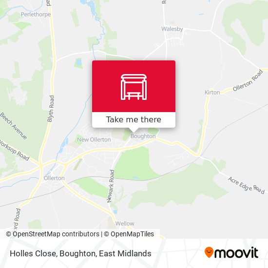 Holles Close, Boughton map