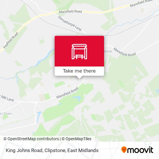King Johns Road, Clipstone map