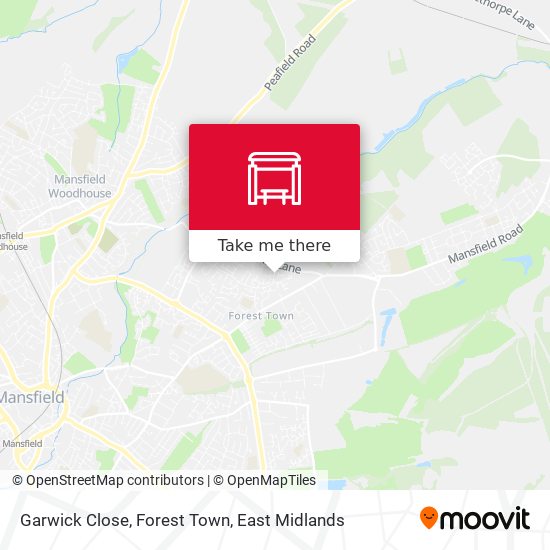 Garwick Close, Forest Town map