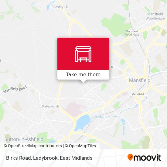 Birks Road, Ladybrook map