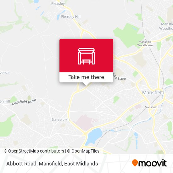 Abbott Road, Mansfield map
