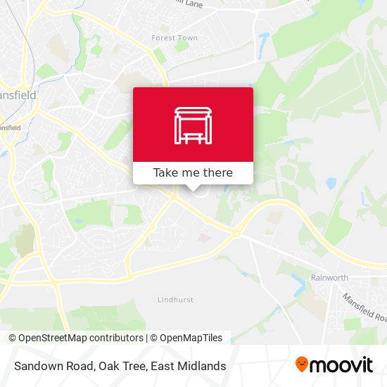 Sandown Road, Oak Tree map