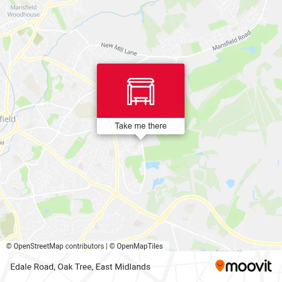 Edale Road, Oak Tree map