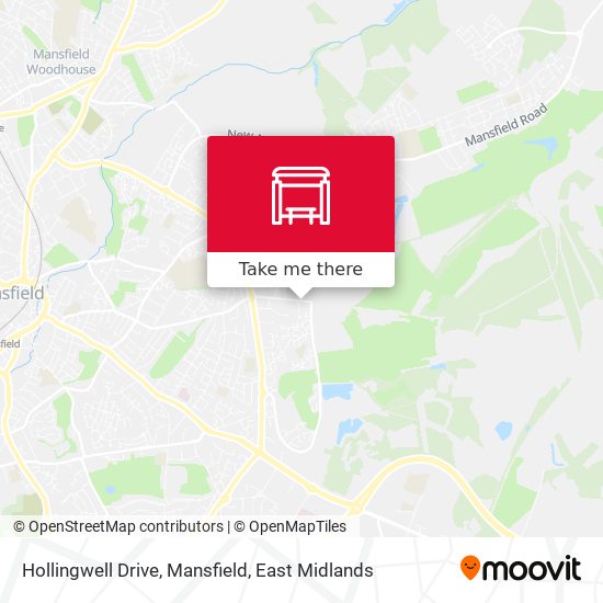 Hollingwell Drive, Mansfield map